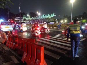 Sempat Ditutup Imbas Demo, Jl Medan Merdeka Barat Arah Istana Kembali Dibuka