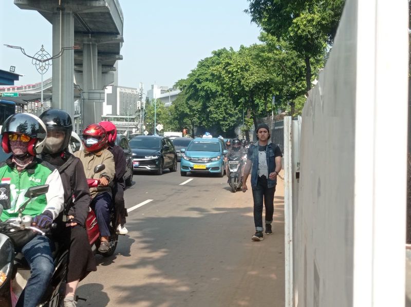 Kemacetan di Jalan HR Rasuna Said, Jakarta Selatan (Taufiq/detikcom)