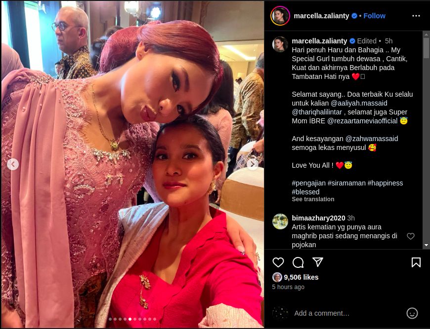 Unggahan Marcella Zalianty