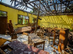 Sudah Setahun Ruang Kelas di SMPN 3 Cikande Banten Rusak