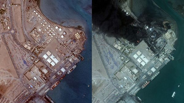Foto Satelit Sebelum dan Sesudah Depot Bahan Bakar di Yaman Diserang Israel