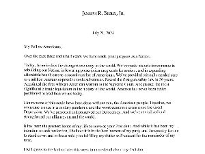 Penampakan Surat Pengunduran Diri Joe Biden dari Pilpres AS