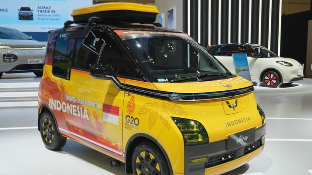 Salah satu contoh modifikasi Wuling Air EV mejeng di GIIAS 2024.