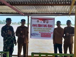 5 Banner Waspada Buaya Dipasang di Kecamatan Gandus Palembang 5 Banner Waspada Buaya Dipasang di Kecamatan Gandus Palembang