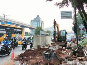 Bikin Macet, Ini 3 Titik Galian Proyek Revitalisasi Trotoar di MT Haryono