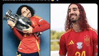 Momen ultah Cucurella pun memunculkan beragam penampakan sosoknya di lini masa, secara khusus terkait warna rambutnya. Foto: dok. Internet/X (Twitter)