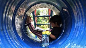 Suasana Taman Baca Ramah Anak dan Disabilitas di Bekasi