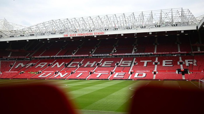 MANCHESTER, ENGLAND - MAY 18: General view inside the stadium prior to the Barclays WomenÂ´s Super League match between Manchester United and Chelsea FC at Old Trafford on May 18, 2024 in Manchester, England. (Photo by Harriet Lander - Chelsea FC/Chelsea FC via Getty Images)