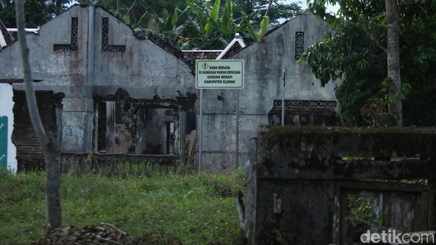 Kawasan aliran piroklastik Bakalan di Kalurahan Argomulyo, Cangkringan, Sleman, yang diusulkan menjadi geopark tingkat nasional, Jumat (26/7/2024).