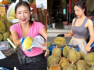 Penjual Durian Cantik dan Seksi di Thailand Ini Curi Perhatian