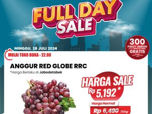 Cuma di Transmart Full Day Sale, Beli Anggur Red Globe Mulai Rp 3 Ribuan