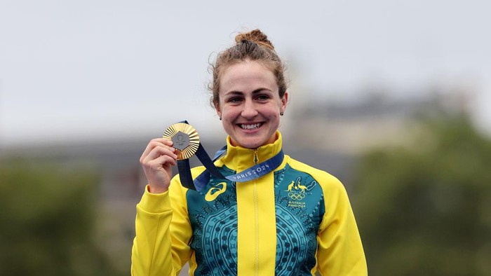 Grace Brown menyumbang emas untuk Australia dari nomor bersepeda. Foto: Getty Images/Tim de Waele Grace Brown menyumbang emas untuk Australia dari nomor bersepeda. Foto: Getty Images/Tim de Waele