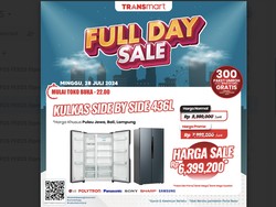 Kulkas Dua Pintu Diskon Jutaan Rupiah di Transmart Full Day Sale