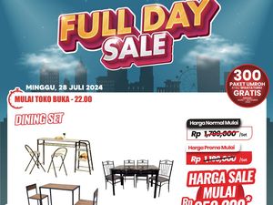 Satu Set Meja Makan di Transmart Full Day Sale Hemat Rp 800 Ribuan!