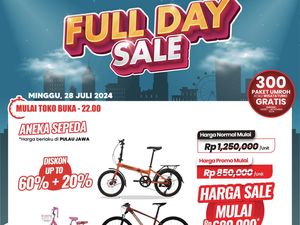 Bertabur Diskon, Sepeda di Transmart Full Day Sale Cuma Rp 680 Ribuan