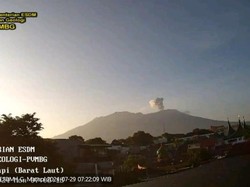 Marapi Erupsi Pagi ini, Semburkan Abu Vulkanik 600 Meter