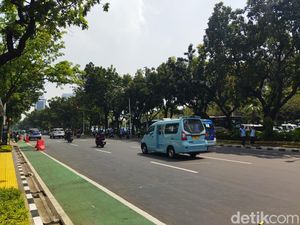 Demo Sopir JakLingko Selesai, Jalan Medan Merdeka Selatan Kembali Normal