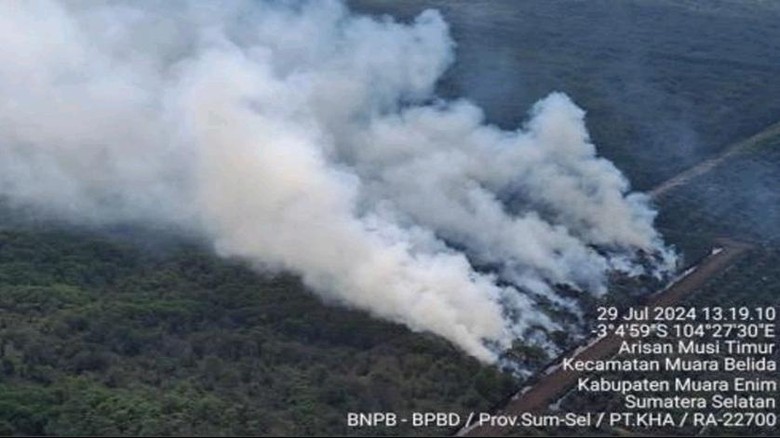 Lahan Gambut 5 Hektare di Muara Enim Terbakar