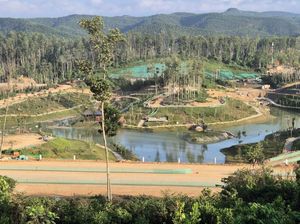 Penampakan Embung Cantik Dekat Kantor Jokowi di IKN