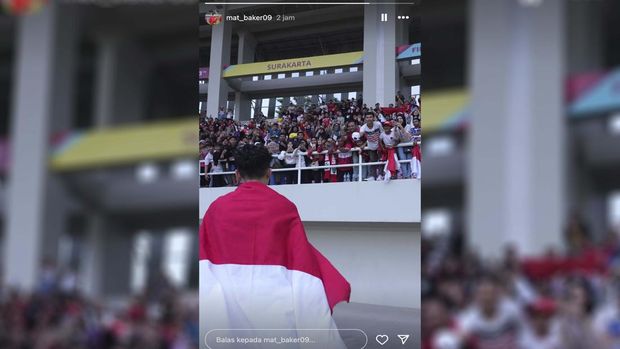 Instagram pemain Timnas Indonesia U-16 Mathew Baker.
