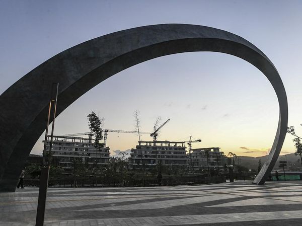 Kawasan Sumbu Kebangsaan IKN Tempat Kereta Otonom Beroperasi