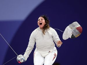 Potret Atlet Anggar Mesir yang Viral usai Umumkan Hamil di Olimpiade Paris 2024