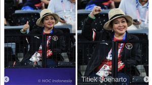 Foto: Gaya Titiek Soeharto Dukung Gregoria Mariska di Olimpiade 2024 Paris