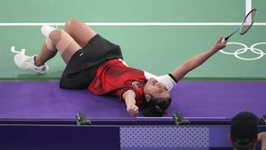 Potret Senangnya Gregoria Melaju ke 8 Besar Olimpiade 2024