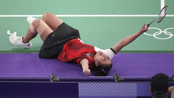 Potret Senangnya Gregoria Melaju ke 8 Besar Olimpiade 2024
