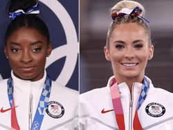 Perang Dingin Dua Atlet Senam, Simon Biles Tunjukkan Kemenangan