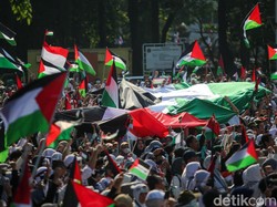 Aksi Bela Palestina di Depan Kedubes AS Selesai, Arus Lalin Dibuka
