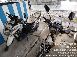 Brakk! 2 Motor Adu Banteng di Jalan Jogja-Wonosari Piyungan Bantul