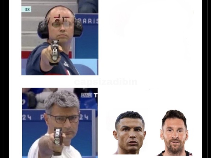 Meme Lionel Messi, Cristiano Ronaldo, Yusuf Dikec