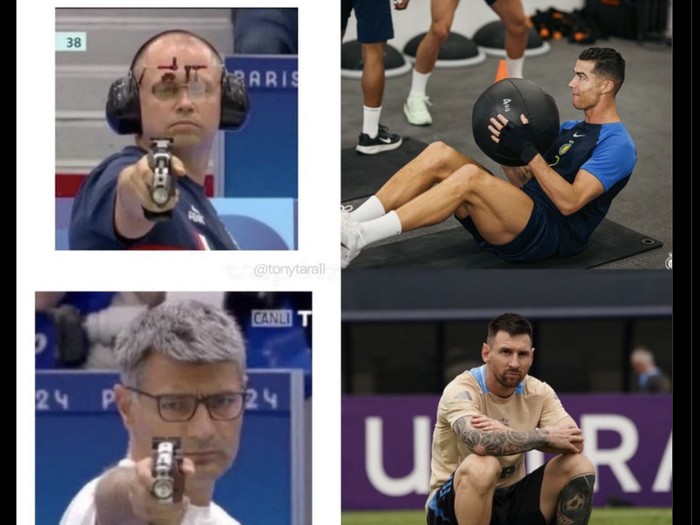 Meme Lionel Messi, Cristiano Ronaldo, Yusuf Dikec