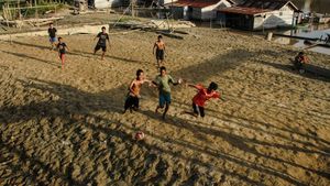 Sungai Kahayan di Palangka Raya Menyusut Akibat Musim Kemarau