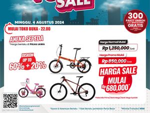 Diskon Gede! Sepeda Cuma Rp 600 Ribuan di Transmart Full Day Sale!