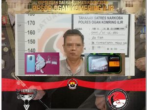 Pria Paruh Baya Pengedar Narkoba di OKI Ditangkap Polisi