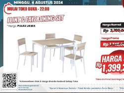 Satu Set Meja Makan Diskon Rp 1 Jutaan di Transmart Full Day Sale!