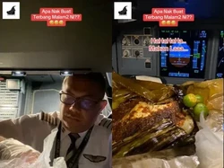Pilot Ini Terbangkan Pesawat Sambil Asyik Makan Ikan Bakar