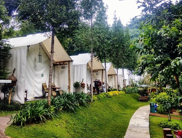 Wisata Glamping di Lembang, Maribaya Glamping Tent/Foto: Instagram @maribayaglampingtent