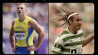 Nah, ini nih Henrik Larsson pelari dan Henrik Larsson si pemain bola. Foto: dok. Internet/X (Twitter)