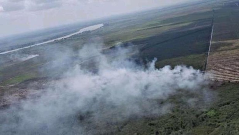Lahan Gambut di Banyuasin Terbakar, Saat Ini Masih Berasap