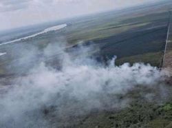 Lahan Gambut di Banyuasin Terbakar, Saat Ini Masih Berasap