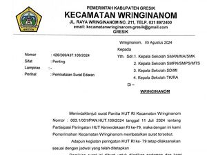 Ini Alasan Camat Wringinanom Gresik Batalkan Surat Tarikan Iuran HUT RI Ini Alasan Camat Wringinanom Gresik Batalkan Surat Tarikan Iuran HUT RI