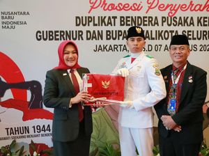 Jelang HUT RI Ke-79, Bupati Klaten Terima Duplikat Bendera Pusaka dari BPIP