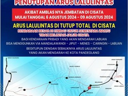 Ada Perbaikan Jembatan, Jalan Saketi-Labuan Pandeglang Ditutup Sementara