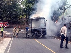 Bus Jurusan Palabuhanratu-Bogor Terbakar, Tak Ada Korban Jiwa