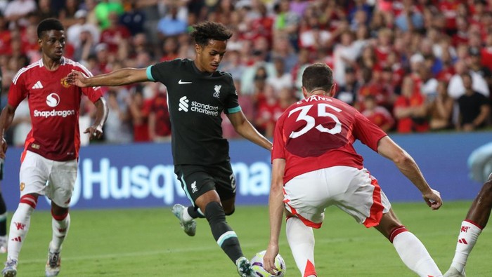 Fabio Carvalho COLUMBIA, SC - AUGUST 03: Liverpool midfielder Fábio Carvalho (28) during a soccer match between Manchester United and Liverpool on August 3, 2024 at Williams Brice Stadium in Columbia, S.C. (Photo by John Byrum/Icon Sportswire via Getty Images)