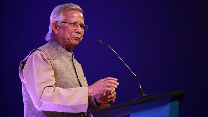 Muhammad Yunus Nobel Peace laureate Muhammad Yunus speaks at the Trust Women Conference, London, Britain, December 1 2016. Nicky Milne/Thomson Reuters Foundation via REUTERS/File Photo Purchase Licensing Rights
