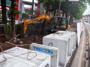 Potret TKP Kebocoran Pipa Gas di Kuningan Jaksel